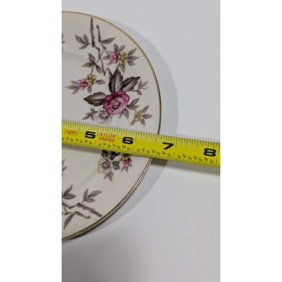 Meito Norleans Rosanne Pink Floral Porcelain Plate Vintage 1940s Occupied Japan - Picture 3 of 7